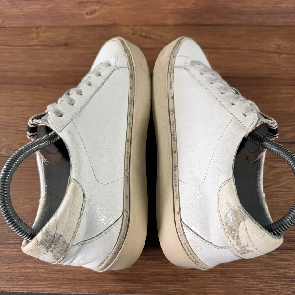 SHU SHOP Pixie White Leather Low Top Sneakers Women’s‎ Size 8 Shoes
